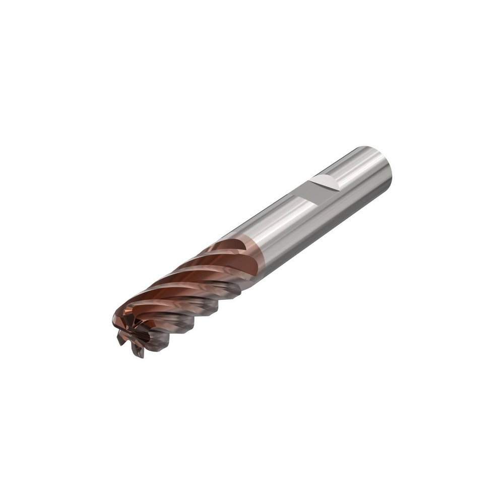 Corner Radius End Mill: 20.00 mm Dia, 45.00 mm LOC, 1.00 mm Radius, 6 Flute, Solid Carbide