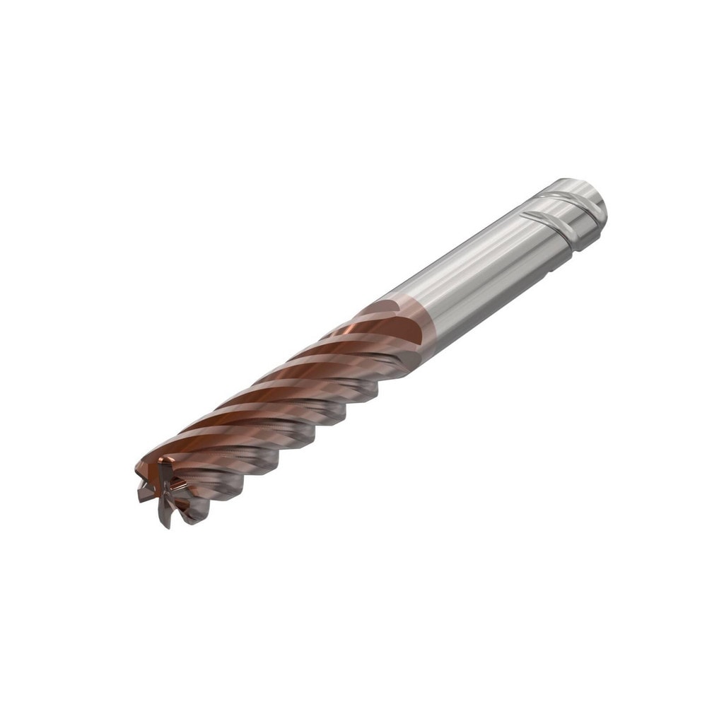 Corner Radius End Mill: 16.00 mm Dia, 65.00 mm LOC, 2.00 mm Radius, 6 Flute, Solid Carbide