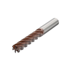 Corner Radius End Mill: 16.00 mm Dia, 65.00 mm LOC, 2.00 mm Radius, 6 Flute, Solid Carbide