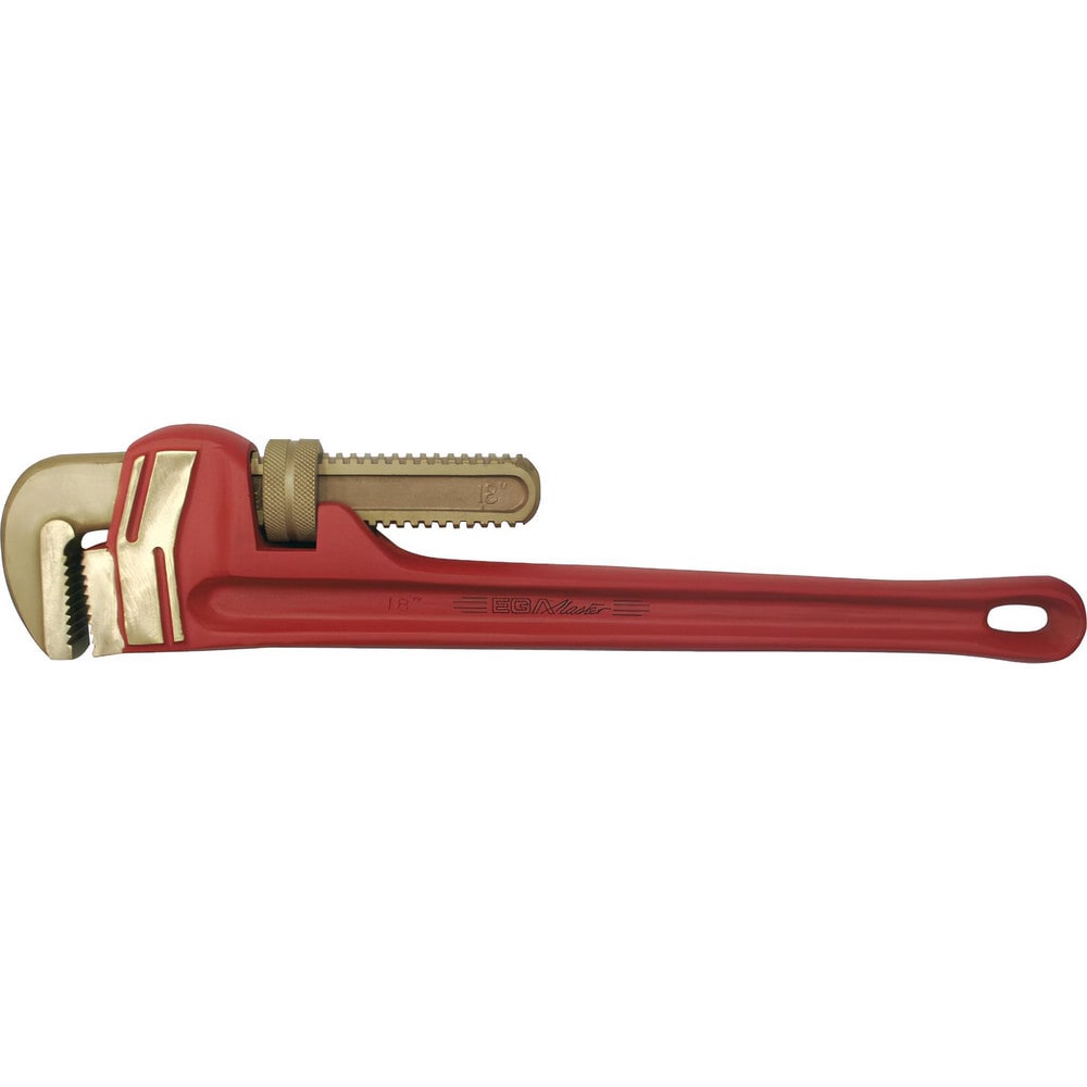 Pipe Wrenches; Wrench Type: NonSparking, Pipe Wrench, Heavy-Duty Pipe; Maximum Pipe Capacity (Inch): 1; Overall Length (Inch): 8; Material: Beryllium Copper; Jaw Texture: Serrated