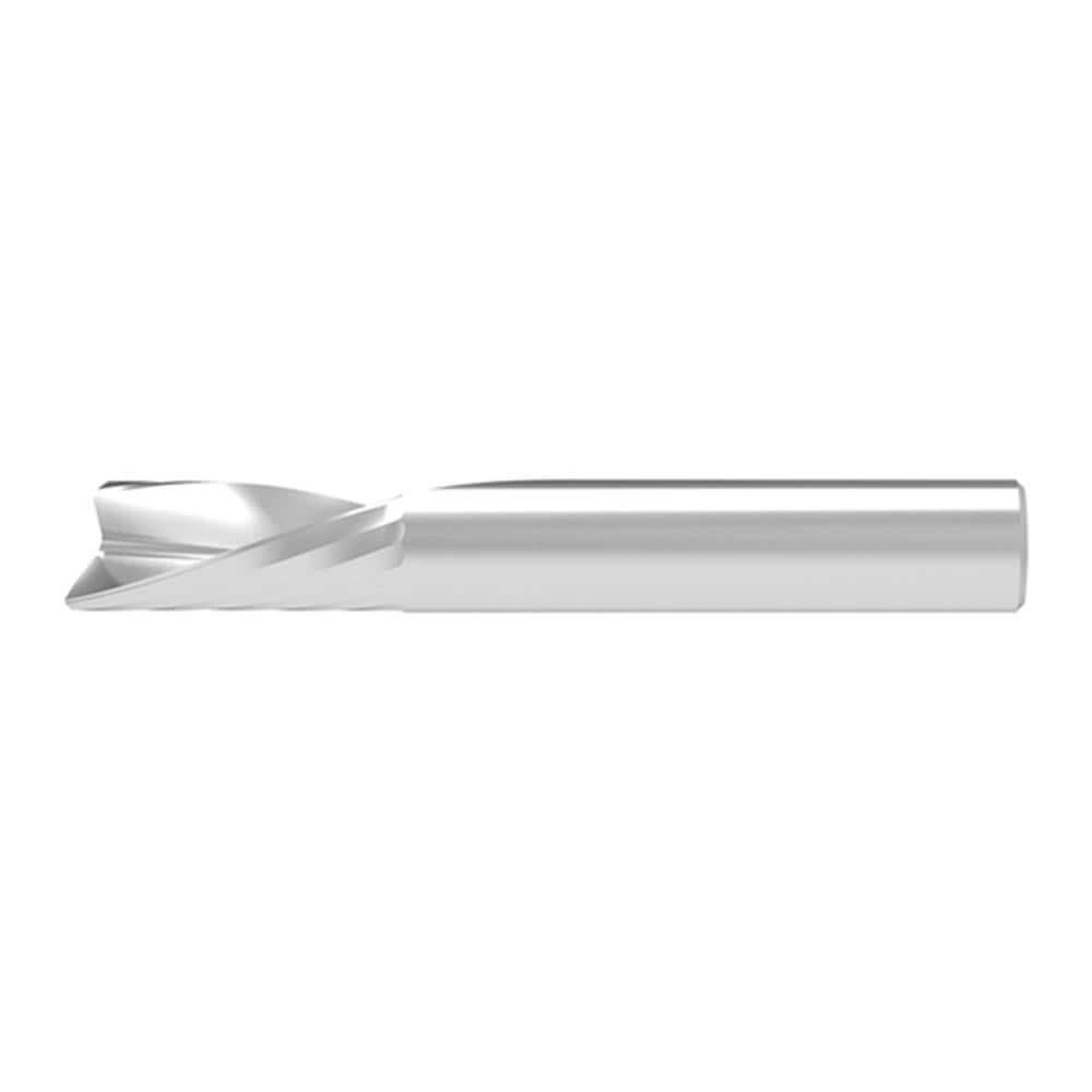 Corner Chamfer End Mill: 3.00 mm Dia, 15.00 mm LOC, 1 Flute, 0.05 mm Chamfer Width, Solid Carbide