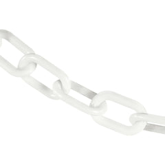 Barrier Rope & Chain; Type: Safety Chain; Snap End Material: Polyethylene, Plastic; Hook Fitting Material: Plastic; Color: White; Link Type: Straight Link; Rope/ Chain Material: Polyethylene, Plastic