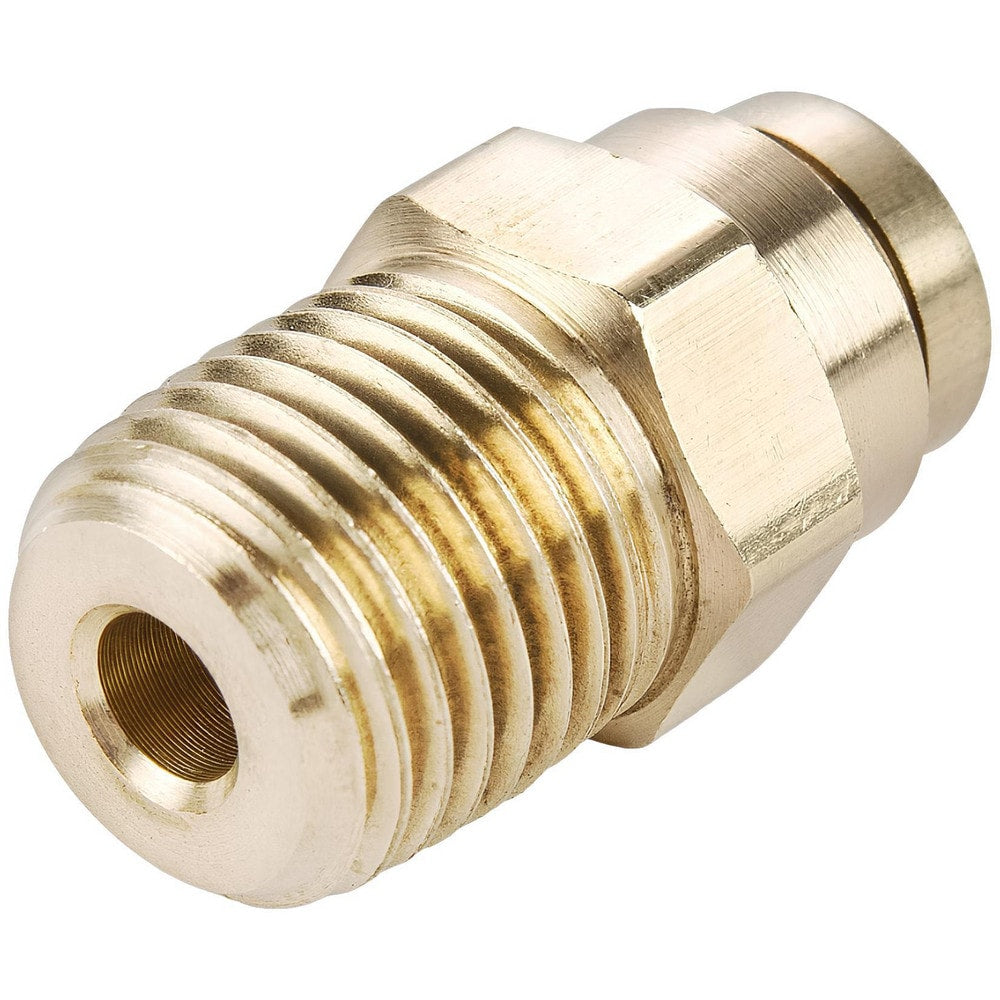 Push-to-Connect Tube x Male x Tube x Pipe Fitting: Straight, 3/8" OD