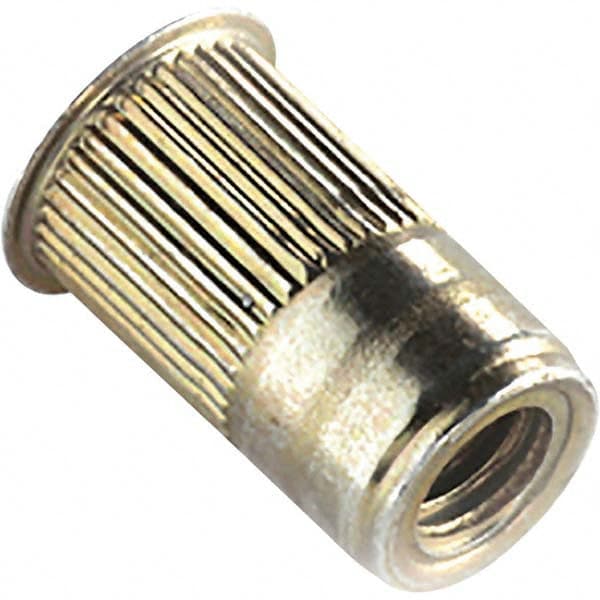 Press Fit Threaded Inserts; Product Type: Flanged; For Material Type: Metal; Material: Steel; Drill Size: 17.45 mm; System of Measurement: Metric; Overall Length (mm): 33.020; Thread Size: M12x1.75; Insert Diameter (mm): 17.400; Hole Diameter (mm): 17.450