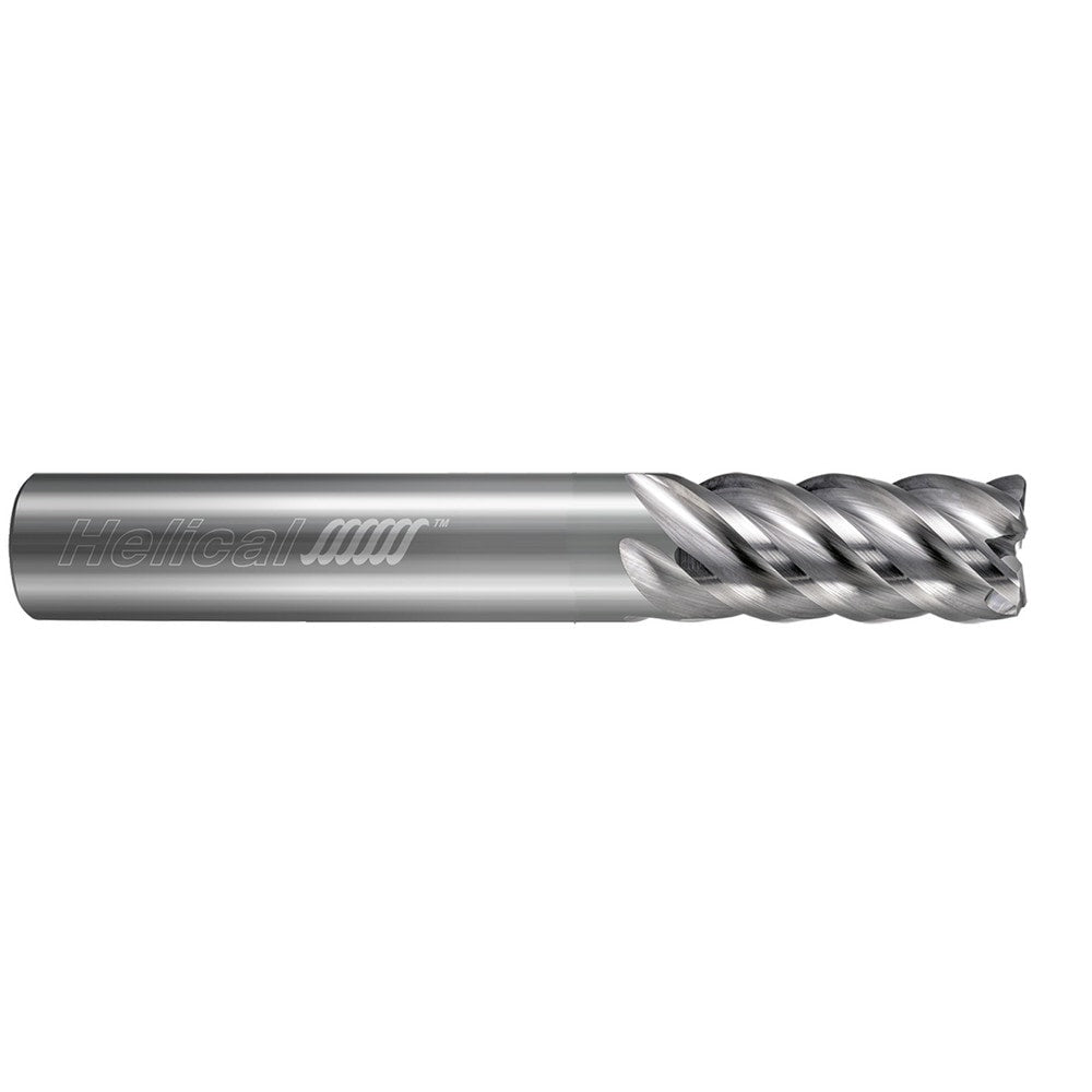 Corner Radius End Mill: 3/16" Dia, 1/4" LOC, 0.0100" Radius, 5 Flute, Solid Carbide