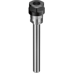 Collet Chuck: 1.00 to 17.00 mm Capacity, ER Collet, 22.50 mm Shank Dia, Straight Shank