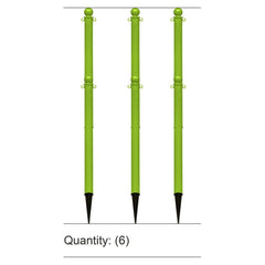 Pedestrian Barrier Kits; Chain Material: Polyethylene; Post Material: HDPE; Surface Pattern: Solid Color; Chain Color: Safety Green; Post Color: Safety Green; Chain Trade Size: 8; Inside Link Length: 1.32 in; Inside Link Width: 0.47