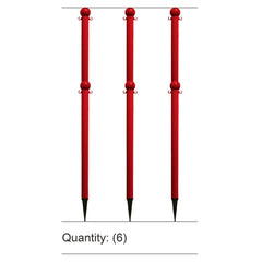 Pedestrian Barrier Kits; Chain Material: Polyethylene; Post Material: HDPE; Surface Pattern: Solid Color; Chain Color: Red; Post Color: Red; Chain Trade Size: 8; Inside Link Length: 1.32 in; Inside Link Width: 0.47