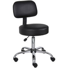 Medical Spa Professional Adjustable Stool with Back: 20-1/2 to 26-1/2" Seat Height, 16 x 16" Seat