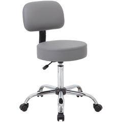 Medical Spa Professional Adjustable Stool with Back: 20-1/2 to 26-1/2" Seat Height, 16 x 16" Seat