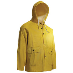 Rain Jacket:  Size 2X-Large,  Non Hazardous Protection,  Yellow,  PVC & Polyester