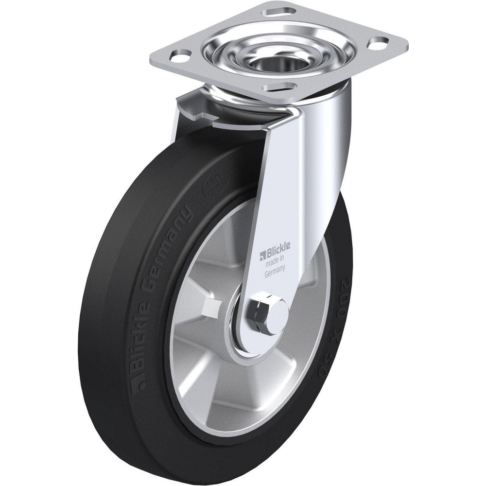 Top Plate Casters; Mount Type: Plate; Number of Wheels: 1.000; Wheel Diameter (Inch): 6-5/16; Wheel Material: Polyurethane; Wheel Width (Inch): 1-9/16; Wheel Color: Dark Gray