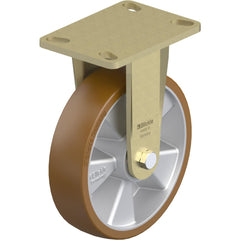 Top Plate Casters; Mount Type: Plate; Number of Wheels: 1.000; Wheel Diameter (Inch): 8; Wheel Material: Polyurethane; Wheel Width (Inch): 2; Wheel Color: Brown