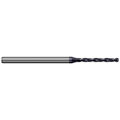 Micro Drill Bit: 0.1200" Dia, 140 deg, Solid Carbide