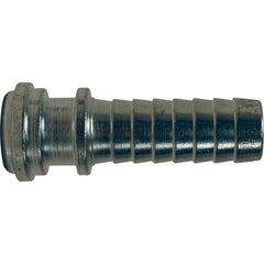 Ground Joint Hose Couplings; Thread Type: Non-Threaded; Type: Nipple; Material: Plated Steel; Size: 1/2 in; Style: Hose Insert