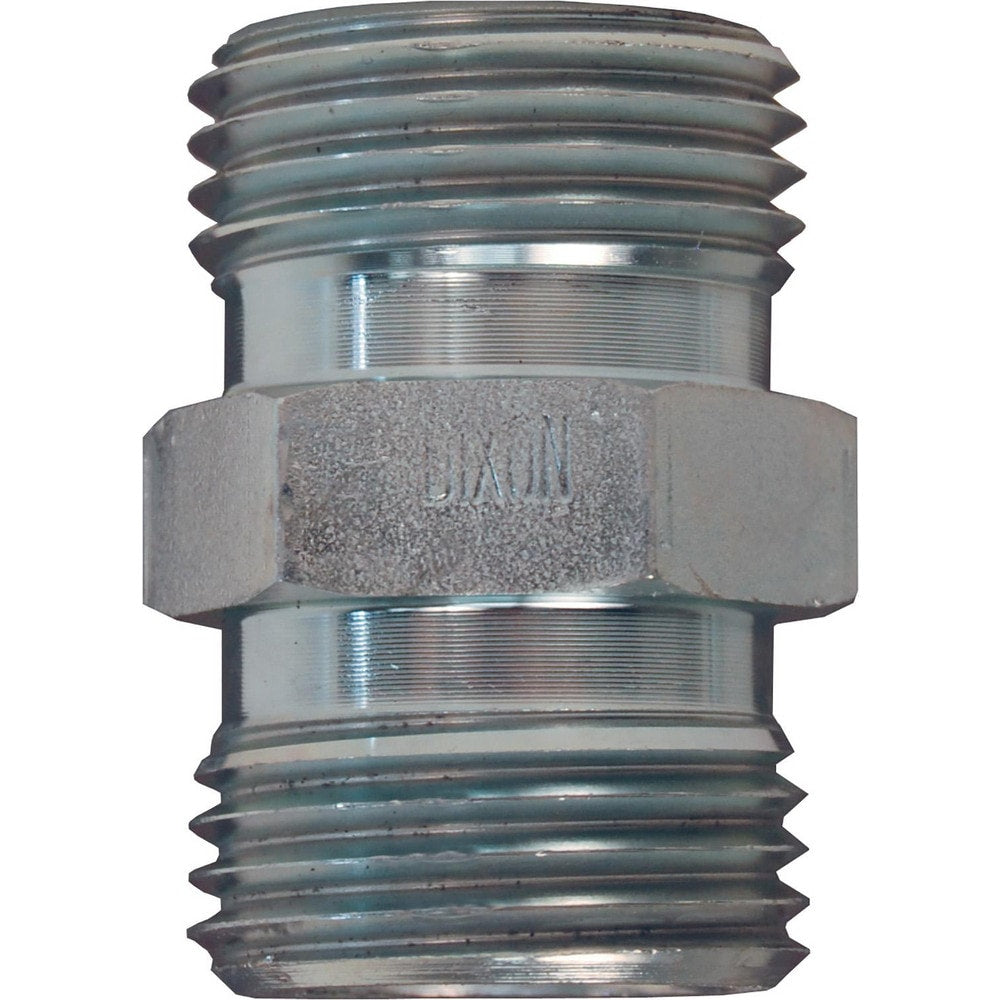 Ground Joint Hose Couplings; Thread Type: UN x UN; Thread Size: 1-3/4-8; Type: Spud; Material: Plated Steel; Size: 1 in, 3/4 in; Style: Double Spud