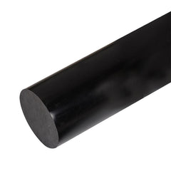 Plastic Rod: 72" Long, 0.25" Dia, Black, Opaque, 5000 - 1000 psi Tensile Strength