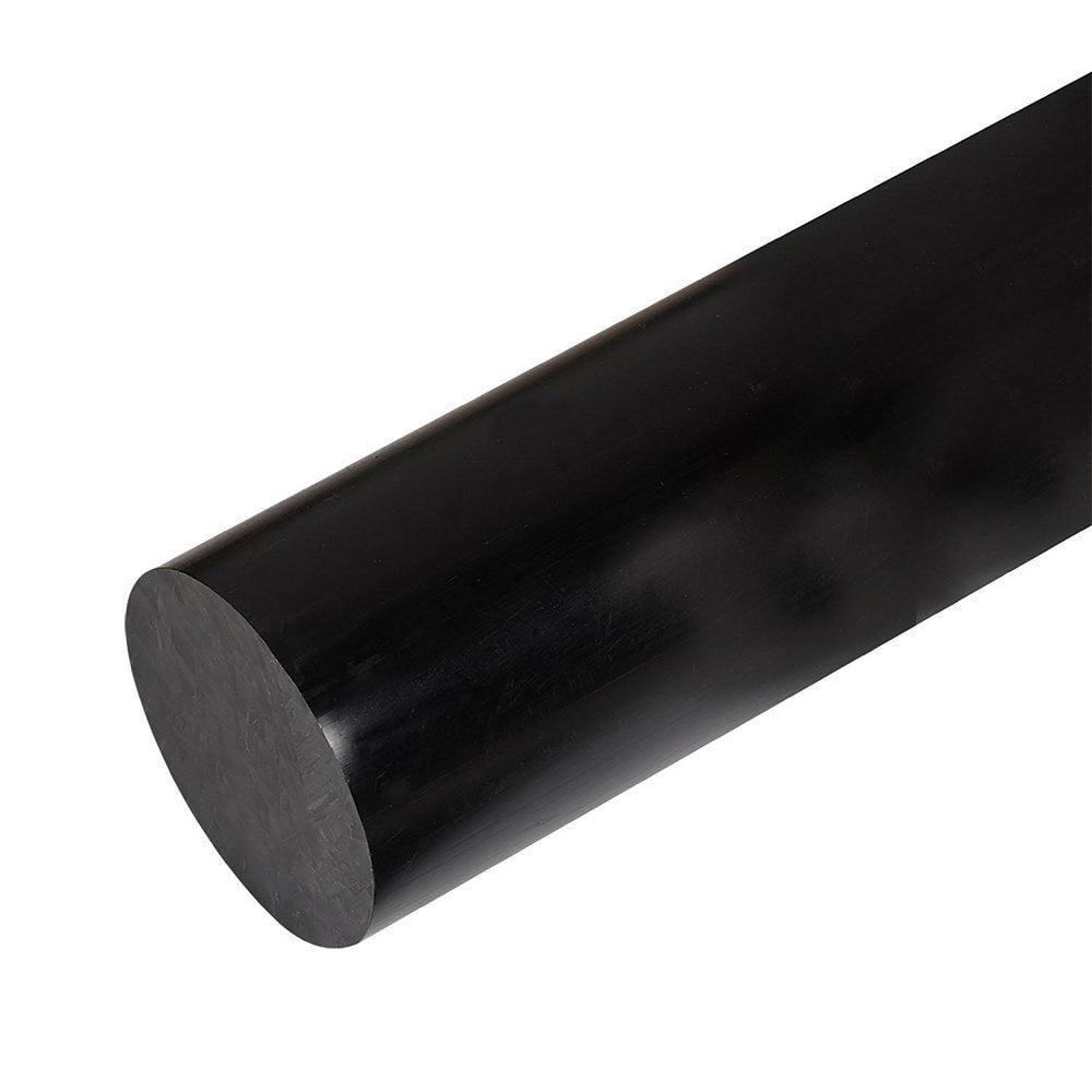 Plastic Rod: 12" Long, 1.75" Dia, Black, Opaque, 5000 - 1000 psi Tensile Strength