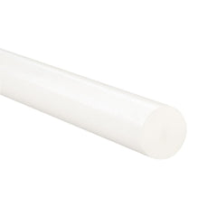 Plastic Rod: 12" Long, 2.25" Dia, Natural Color, Opaque, 5000 psi Tensile Strength