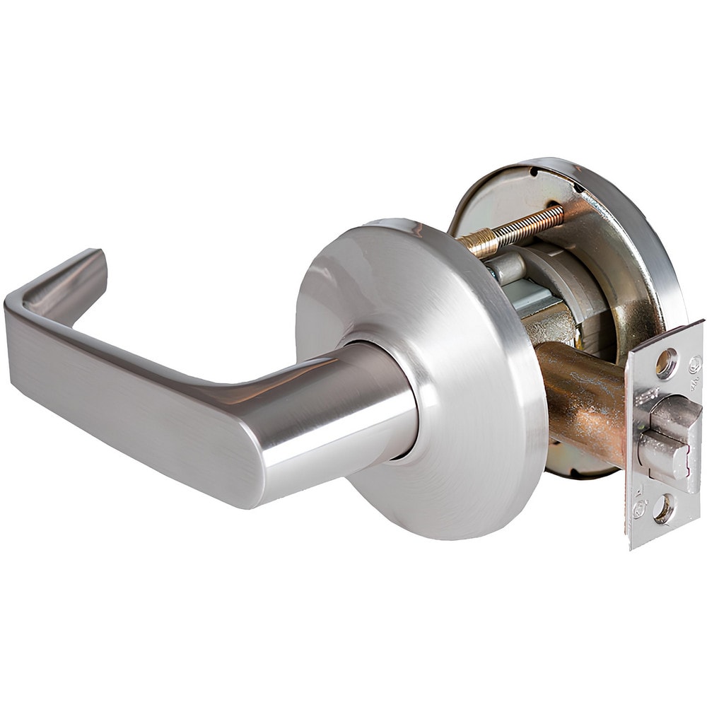 Lever Locksets; Lockset Type: Exit; Key Type: Keyed Different; Back Set: 2-3/4; Cylinder Type: Non-Keyed; Material: Metal; Door Thickness: 1-3/4 to 2-1/4; Finish: Satin Chrome