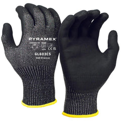 Cut, Puncture & Abrasion-Resistant Gloves: PYRAMEX GL603C5, Size 2X-Large, ANSI Cut A4, ANSI Puncture 4, Microfoam Nitrile, HPPE