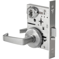 Lever Locksets; Lockset Type: Storeroom; Key Type: Keyed Different; Back Set: 2-3/4; Cylinder Type: Less Core; Material: Metal; Door Thickness: 1-3/4; Finish: Satin Chrome