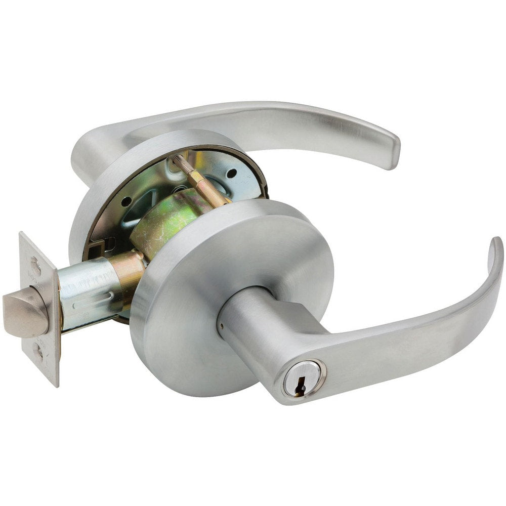 Lever Locksets; Lockset Type: Entrance; Key Type: Keyed Different; Back Set: 2-3/4; Cylinder Type: Key in Lever Cylinder; Material: Metal; Door Thickness: 1-3/8 to 2; Finish: Satin Chrome