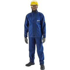 Rain & Chemical Resistant  Jacket:  Small,  Blue,  33-36" Chest,  Nomex