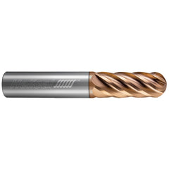 Ball End Mill: 3/16" Dia, 7/16" LOC, 6 Flute, Solid Carbide