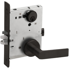 Lever Locksets; Lockset Type: Classroom; Key Type: Keyed Different; Back Set: 2-3/4; Cylinder Type: Conventional; Material: Metal; Door Thickness: 1-3/4; Finish: Flat Black Coated