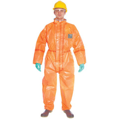 Disposable Coveralls: Size Small, 0.2569 oz, Multi-Layer Non-Woven Barrier Laminate Fabric, Double Zipper & Elastic Closure