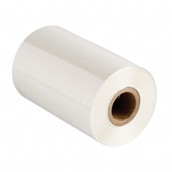 Printer Ribbon: 4.33" Wide, 984' Long, White, Wax & Resin