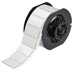 Label Maker Label: Silver, Polyester, 300 per Roll