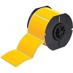 Label Maker Label: Yellow, Polyester, 125 per Roll