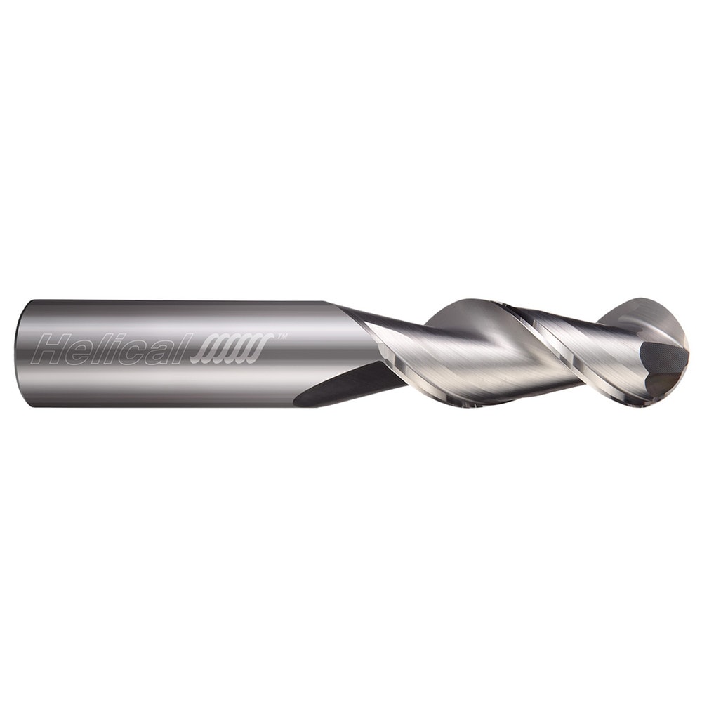 Ball End Mill: 5/16" Dia, 1-1/4" LOC, 2 Flute, Solid Carbide