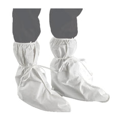 Boot Cover: Size 8-12, Chemical-Resistant, Microporous Polyethylene Laminate Non-Woven, White