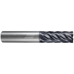 Corner Radius End Mill: 1/2" Dia, 5/8" LOC, APLUS Coated, Proprietary, Corner Radius End, Centercutting Series HXVR