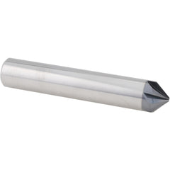 Chamfer Mill: 5/8" Dia, 5/8" Shank Dia, 45 deg, 6 Flute, Solid Carbide, Single End