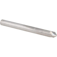 Chamfer Mill: 1/4" Dia, 1/4" Shank Dia, 50 deg, 3 Flute, Solid Carbide, Single End