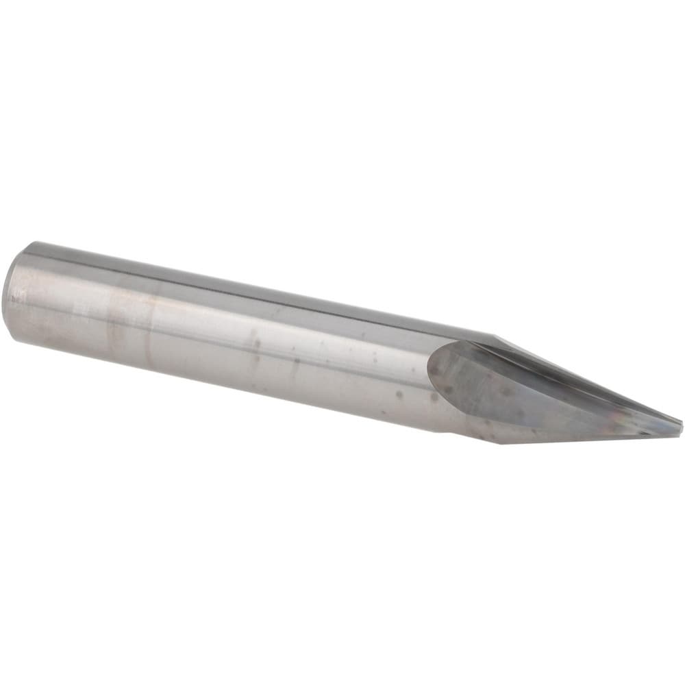 Chamfer Mill: 3/8" Dia, 3/8" Shank Dia, 15 deg, 3 Flute, Solid Carbide, Single End