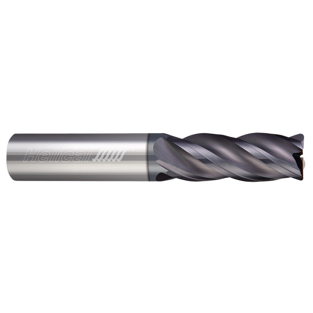 Corner Radius End Mill: 1/8" Dia, 5/8" LOC, 0.50 mm Radius, 4 Flute, Solid Carbide