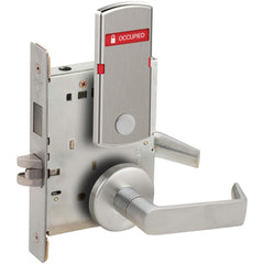 Lever Locksets; Lockset Type: Privacy; Key Type: Keyed Different; Back Set: 2-3/4; Cylinder Type: None; Material: Metal; Door Thickness: 1-3/4; Finish: Satin Chrome