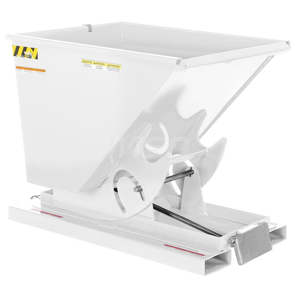 Stationary Tilt Hopper: 2,000 lb Capacity, 34" Wide, 51.75" Long, 38" High