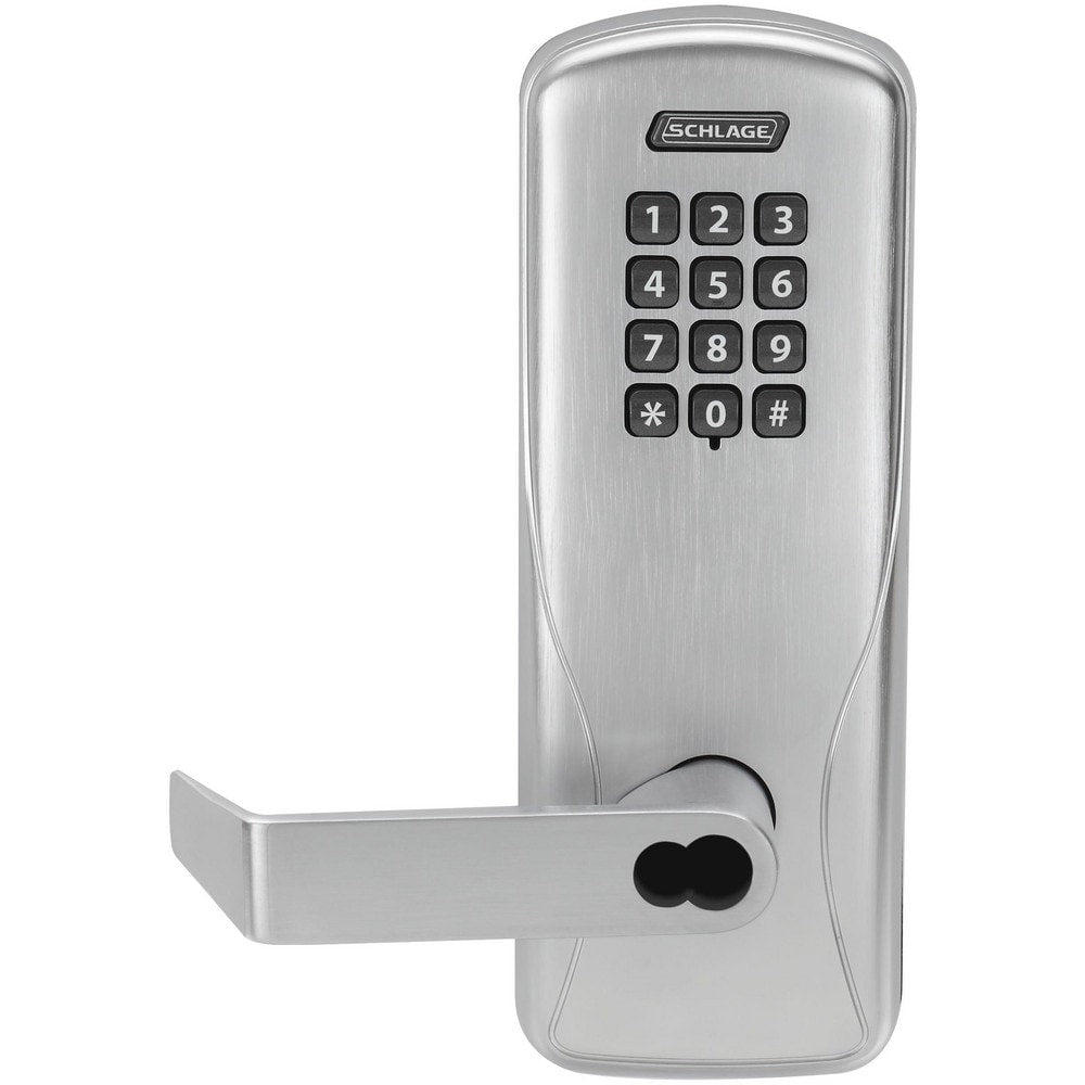 Lever Locksets; Lockset Type: Entrance; Key Type: Keyed Different; Back Set: 2-3/4; Cylinder Type: Less Core; Material: Metal; Door Thickness: 1-3/4; Finish: Satin Chrome