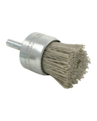 3/4″ Diameter × 1/4″ Shank Diameter × 7/8″ Trim Length, 0.035″ Abrasive Nylon Bristle, Silicon Carbide, Solid End Brush