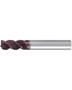 Square End Mill; 6 mm Dia. × 10 mm LOC × 6 mm Shank Dia. × 57 mm OAL ; 3 FL ; Carbide ; AlTiN ; Series 2518A