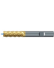 ‎Square End Mill; 3/4″ Dia. × 2-1/4″ LOC × 3/4″ Shank Dia. × 5″ OAL ; 5 FL ; Carbide ; TiAlN+TiN ; Series 2579TZ