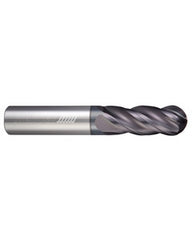 0.1875″ Dia. × 0.1875″ Shank × 0.3125″ DOC × 2″ OAL, APLUS, 4 Flute, Ballnose End Mill