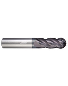 0.4375″ Dia. × 0.4375″ Shank × 0.875″ DOC × 2.75″ OAL, APLUS, 4 Flute, Ballnose End Mill