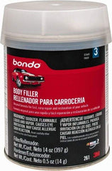 3M - Body Filler - 14 oz Body Filler, 1/2 oz Hardener - Top Tool & Supply